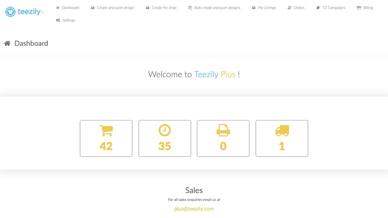 Dashboard_TeezilyPlus