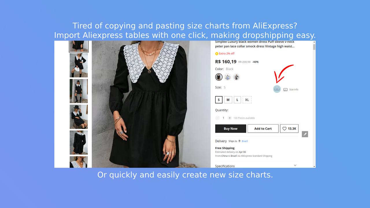 Dsize: Size Chart Dropshipping