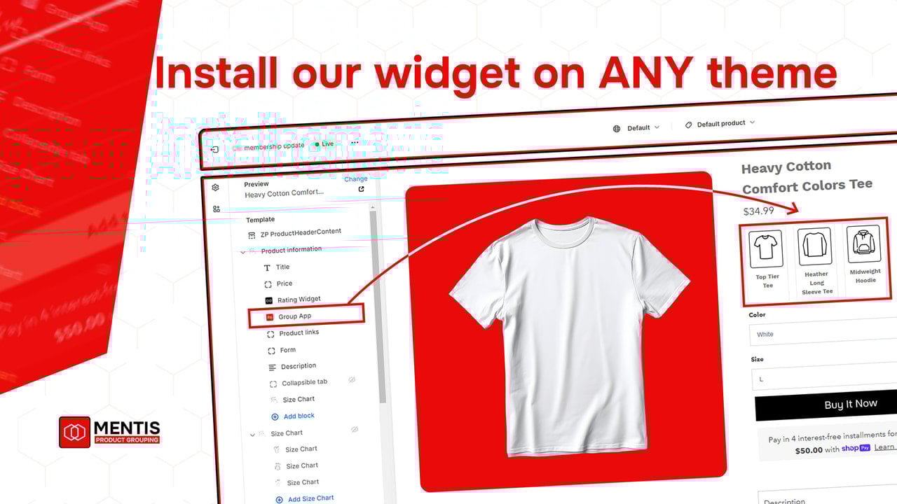 Choose where to display your product groupings