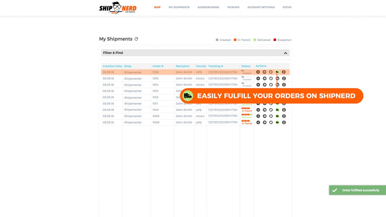 Easily create labels & fulfill orders on ShipNerd