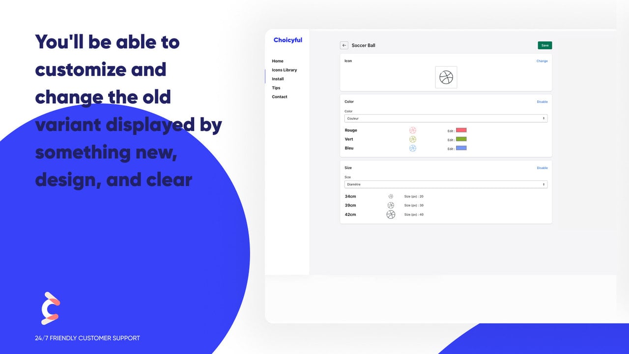 Icons list library