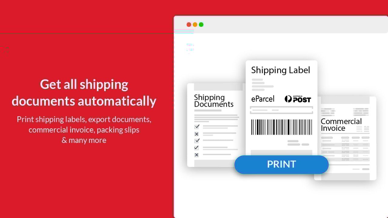 Print Shipping Documents in one click
