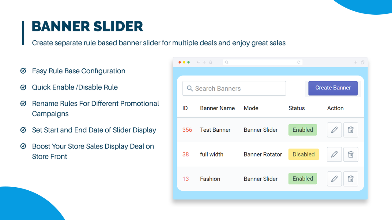 Banner Slider Settings