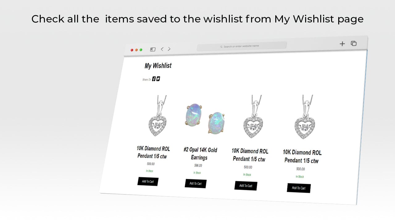 My wishlist Page