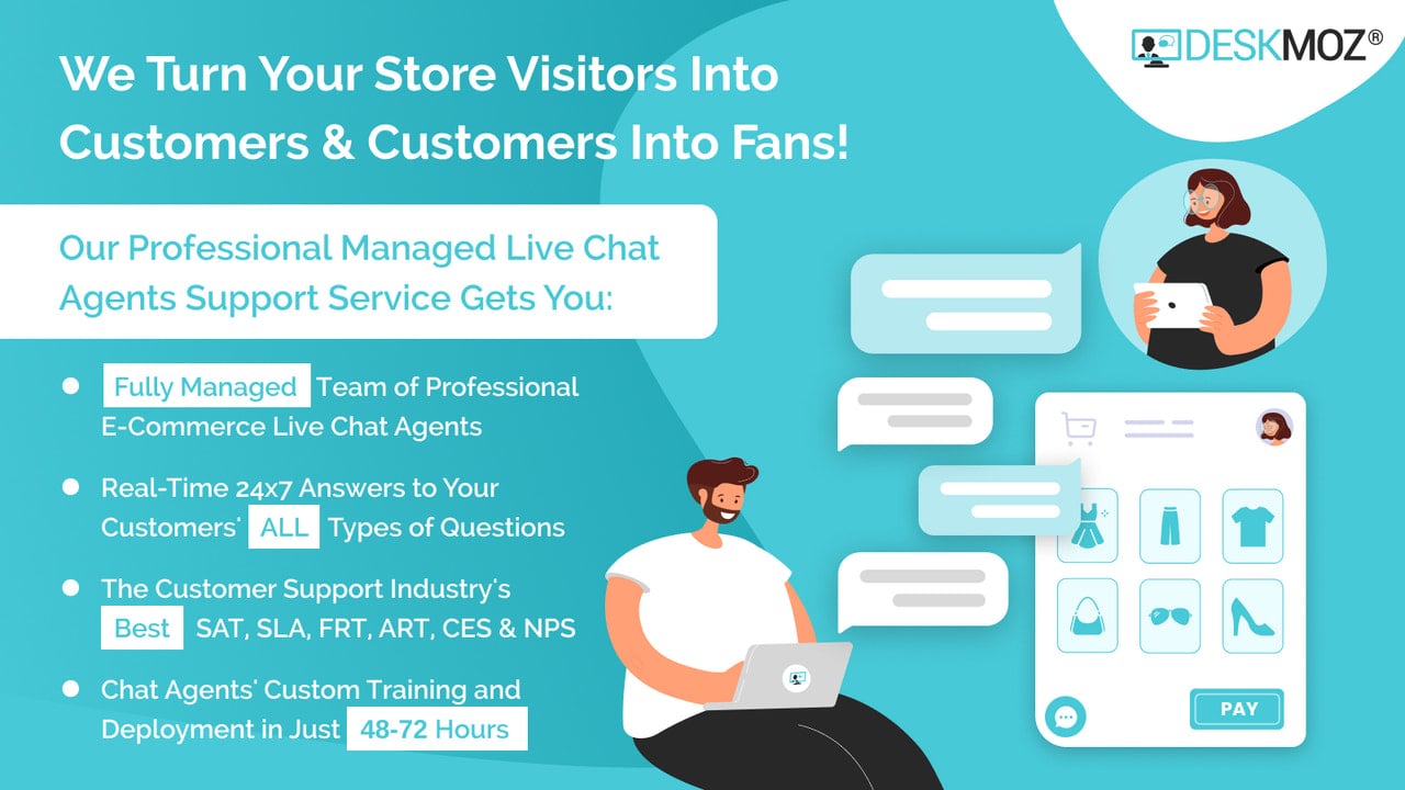DeskMoz ‑24x7 Live Chat Agents