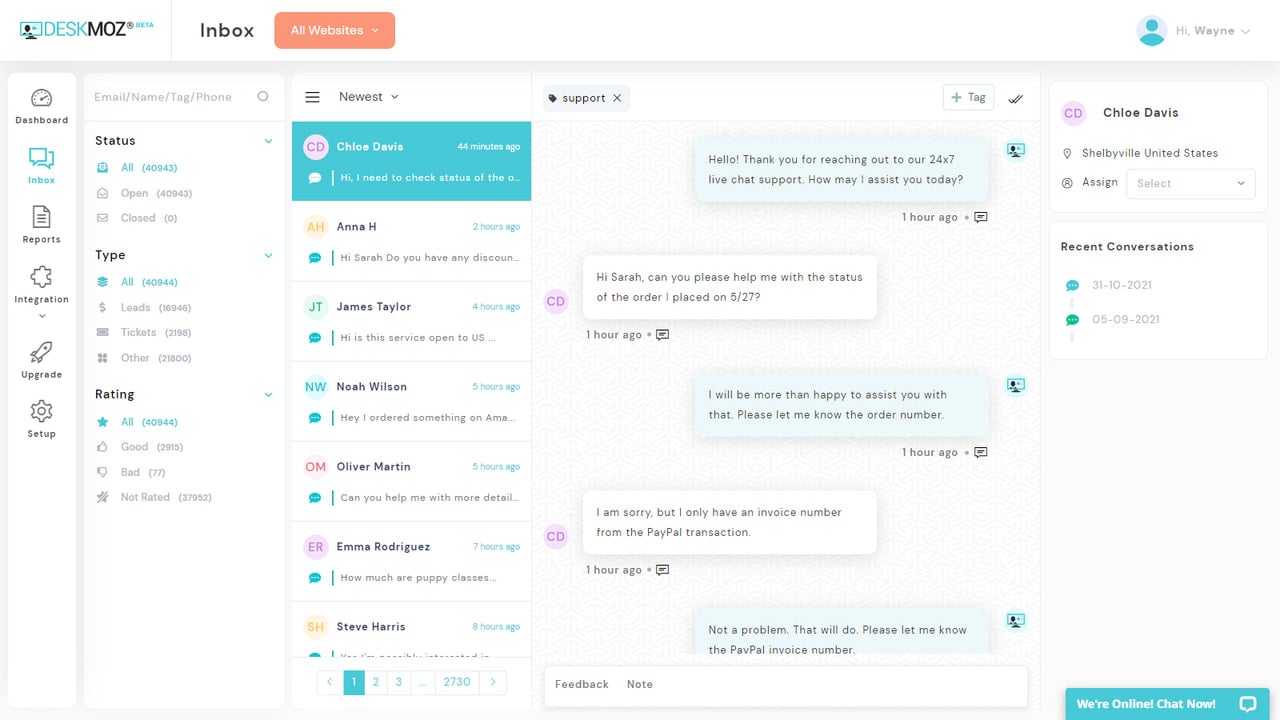 DeskMoz Inbox