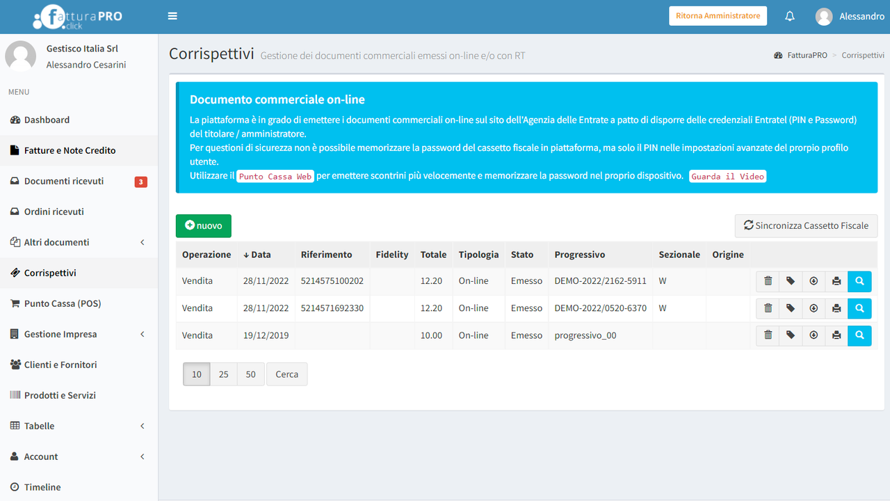 Piattaforma FatturaPRO