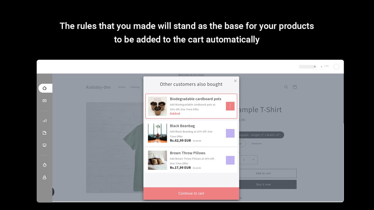 Let customer decide which free/discounted product they want