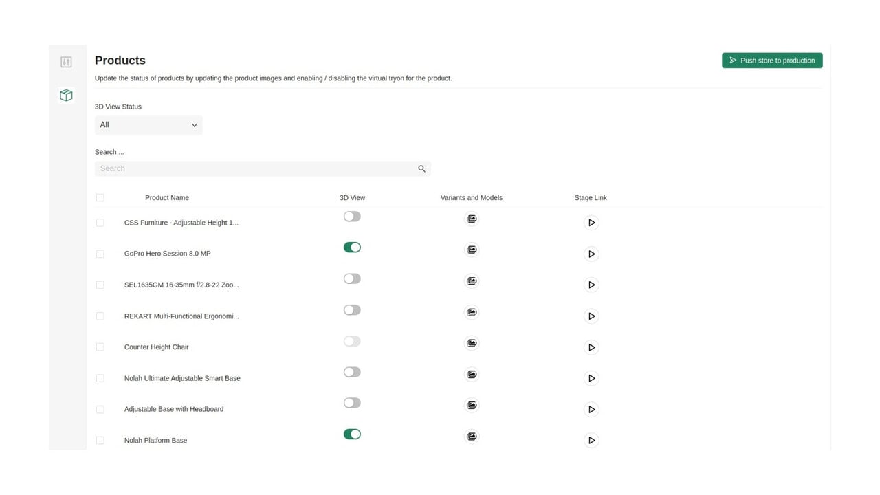 Admin panel
