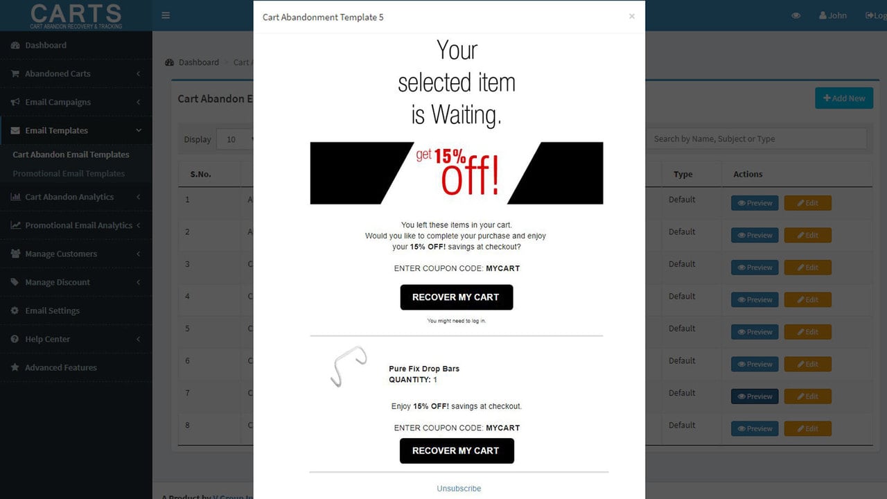 Email template