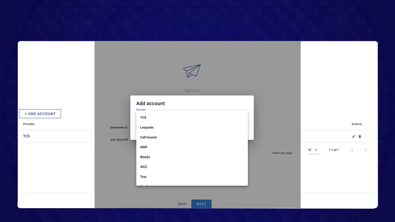 2- Account add screen