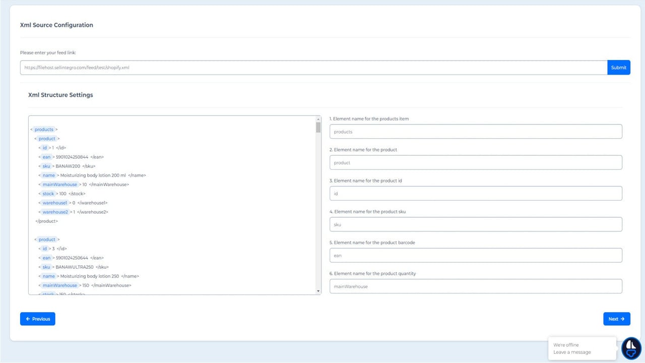 In Stock ‑ XML Feed