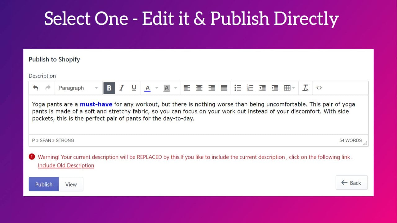 check and publish