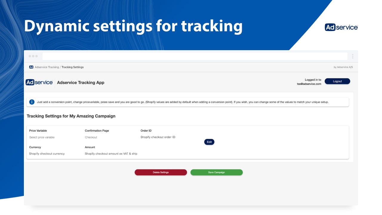Easy settings