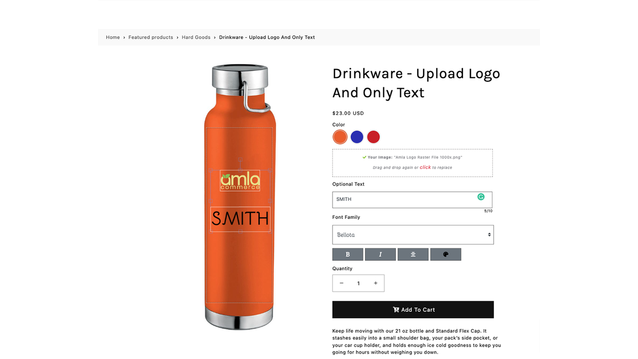 Upload Logo + Text - Hard Goods