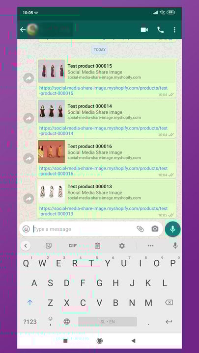 Whatsapp link share