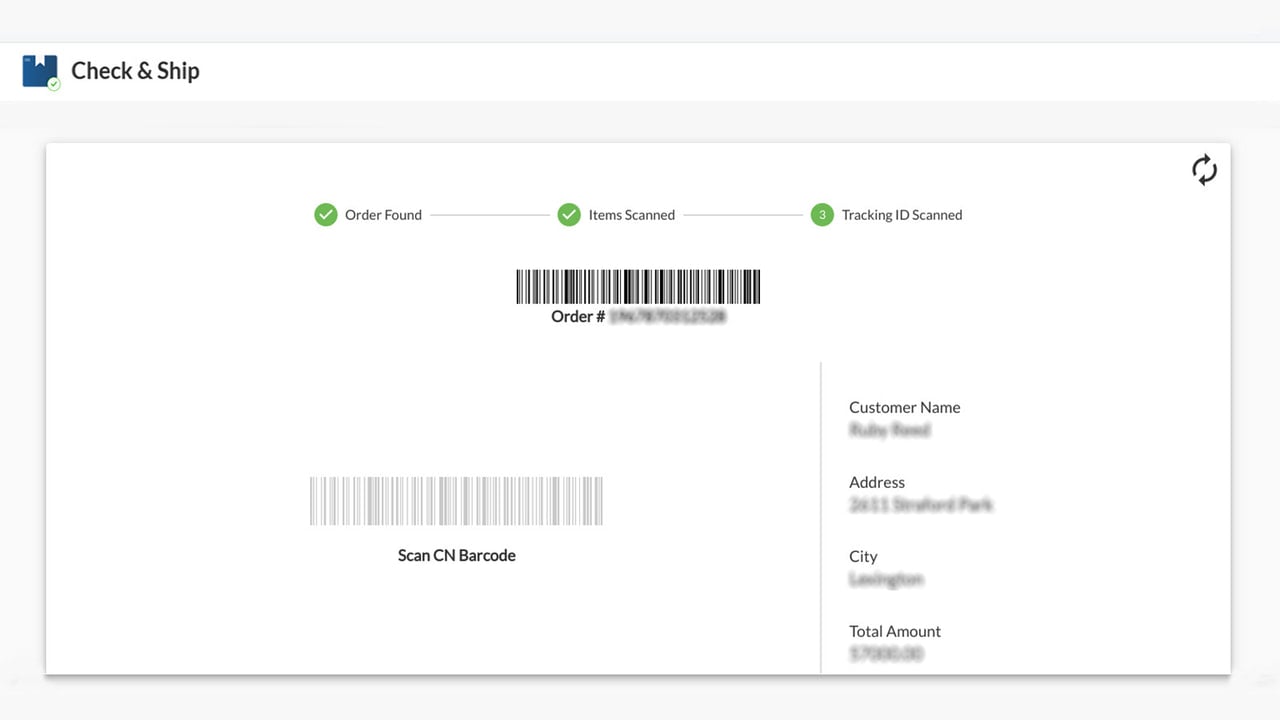 Scan the tracking code