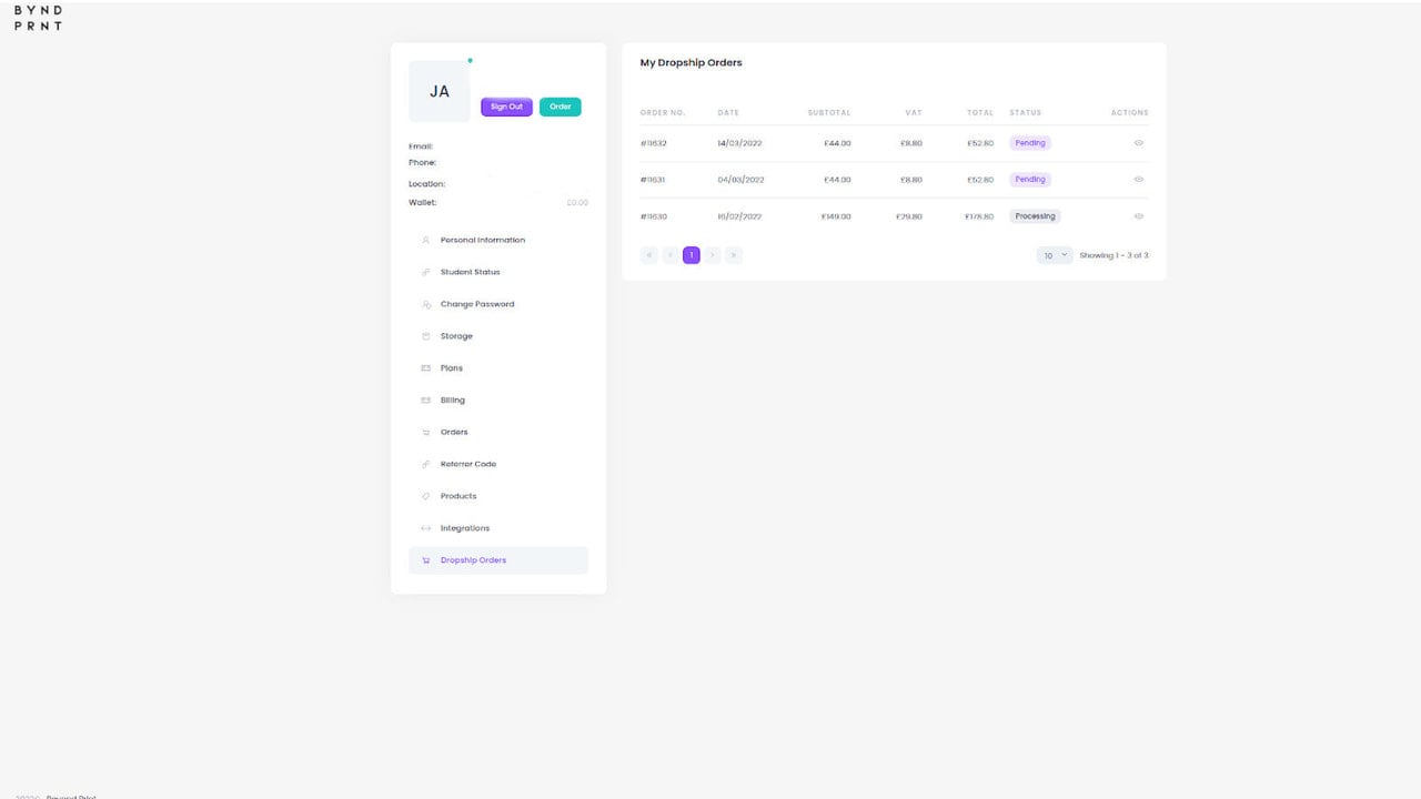 Manage Orders