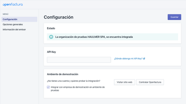 Openfactura Integration Chile