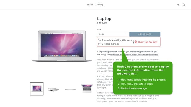 Social Proof ‑ The Urgency App