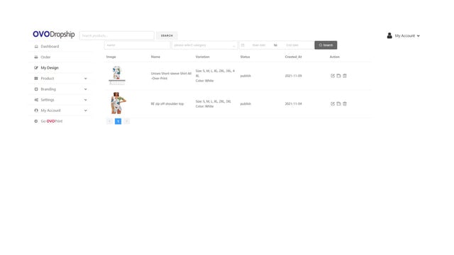 OVO Dropship & Print on Demand