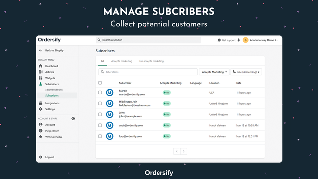 Announceway: Customer news