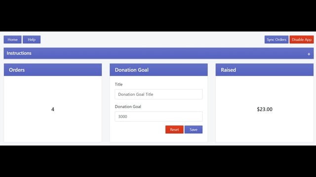 Donation & Sales Goal Bar