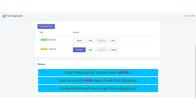 Cart++ Free Shipping Bar