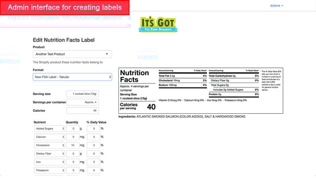 It's Got: Nutrition Facts