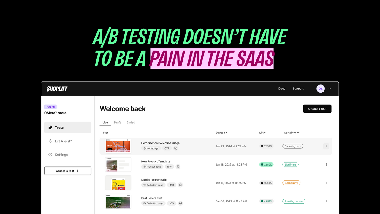 Shoplift ‑ A/B Testing