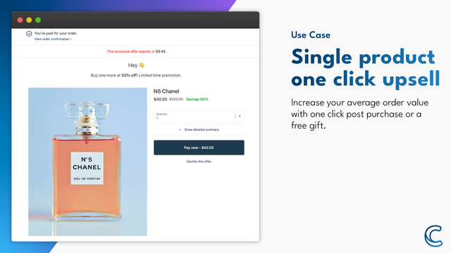 Easy Post Purchase Promo Deals
