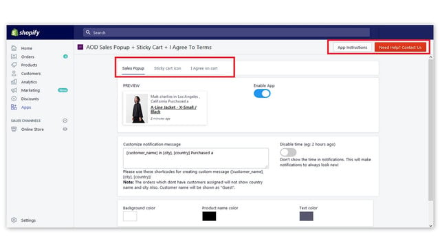 AOD ‑ Sales Pop Notifications