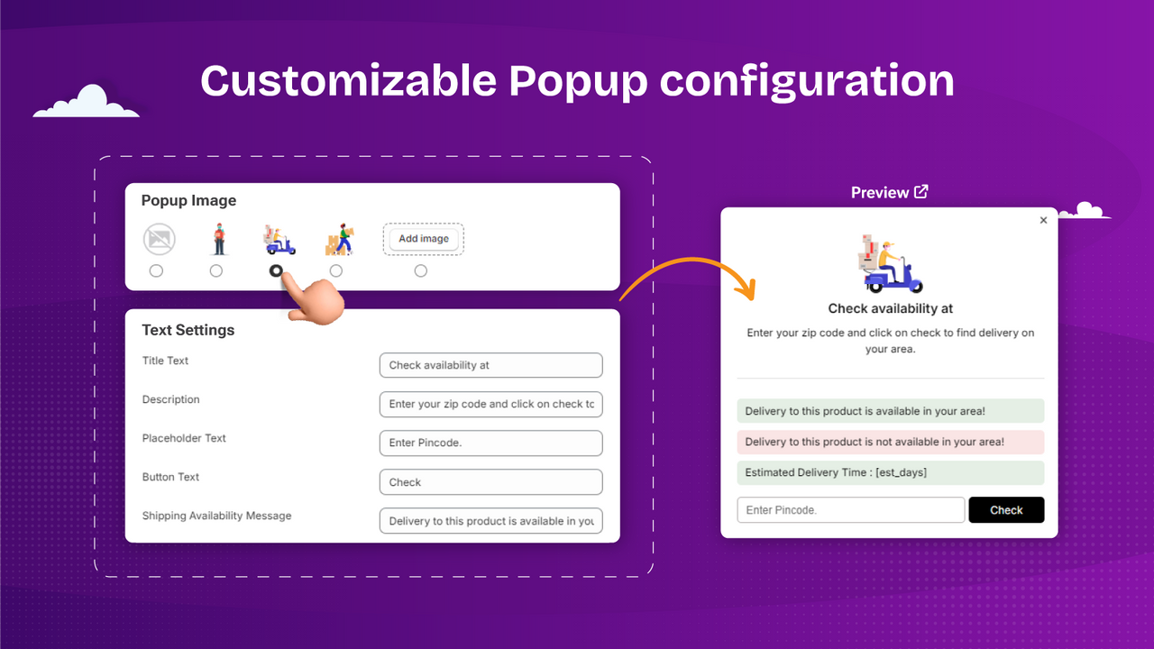 Easy Customizable Popup Configurations