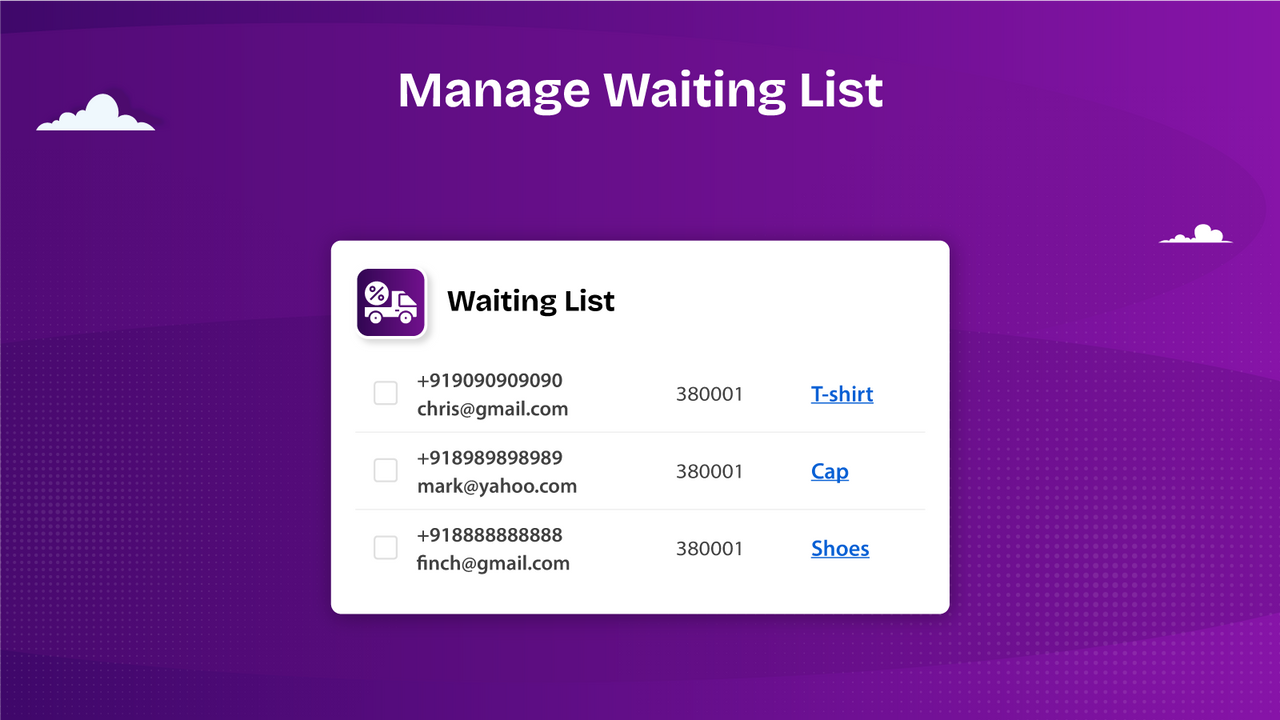 Easily Manage Waiting list