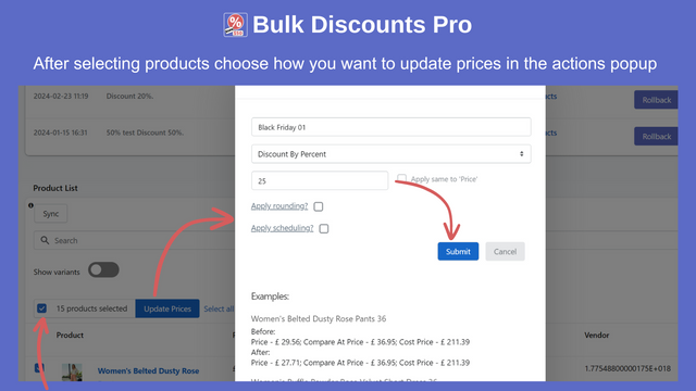 Bulk Price Editor & Discounts