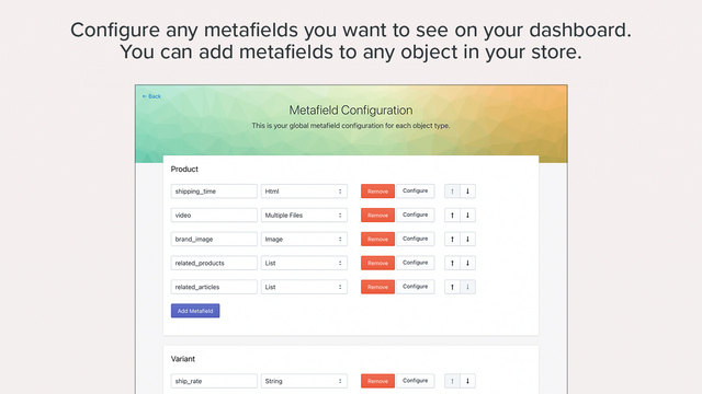 Metafields Manager