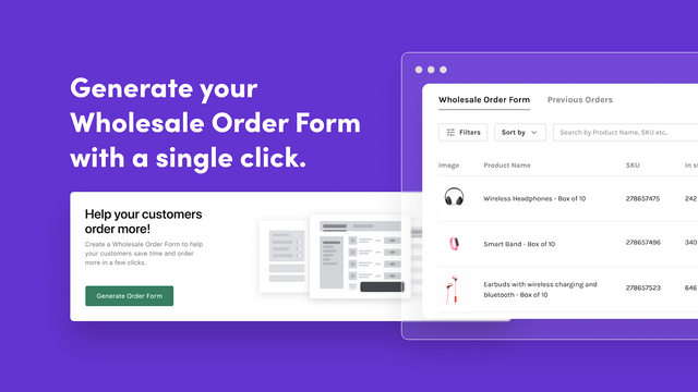 WSH Order Form & ReOrder