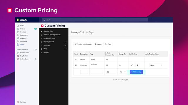 Custom Pricing: Wholesale B2B