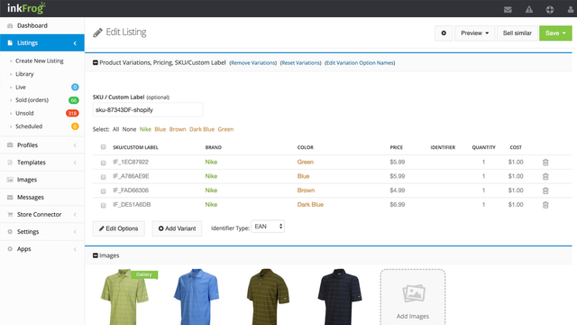 inkFrog for eBay