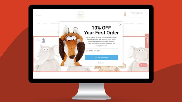StoreYa pop ups, Email popups
