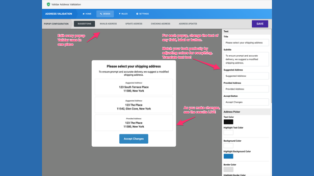 Validar Address Validation