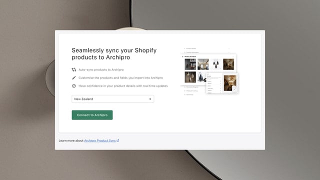 Archipro Product Sync