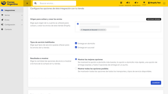 Correo Argentino Integración