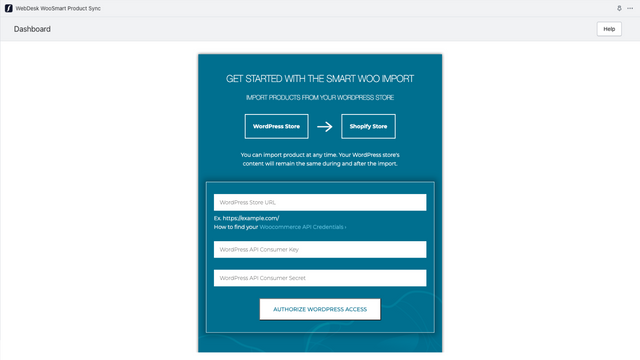 WebDesk WooSmart Product Sync
