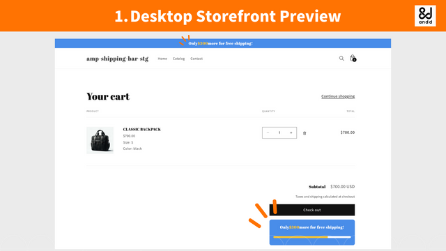 Free Shipping Bar & Upsell.amp