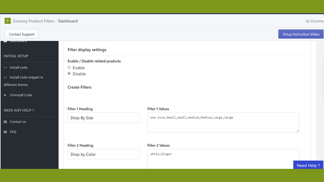 Zooomy Product Filters 