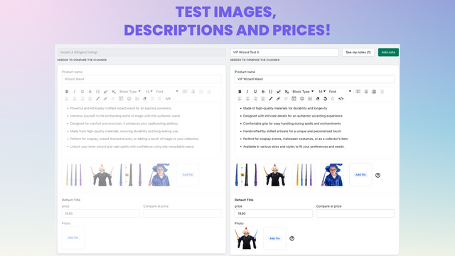 WizardAi | A/B Product Test