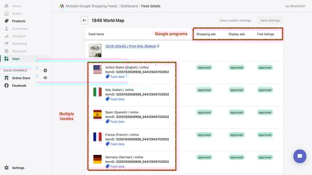 Multifeed Google Shopping Feed