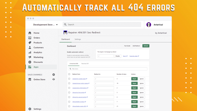 Repairer: 404/301 Seo Redirect