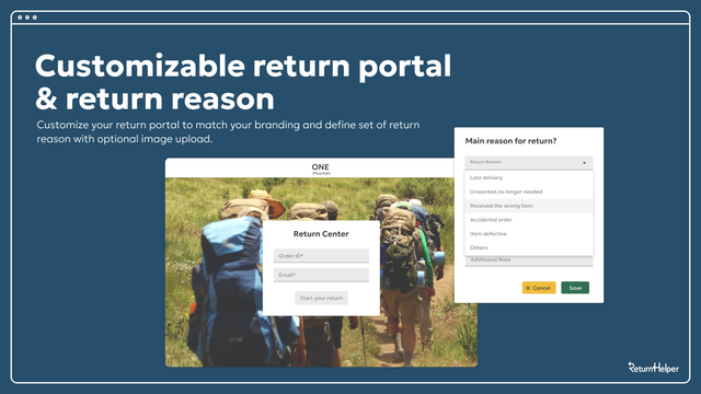Return Helper: Return Centre